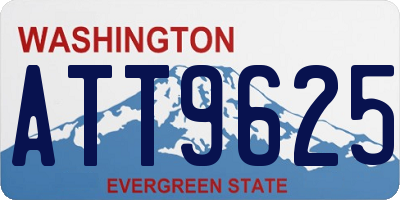 WA license plate ATT9625