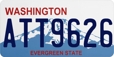 WA license plate ATT9626