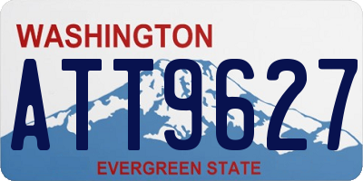 WA license plate ATT9627