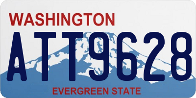 WA license plate ATT9628