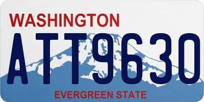 WA license plate ATT9630