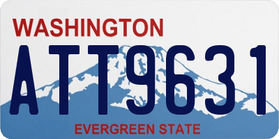 WA license plate ATT9631
