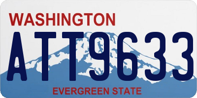 WA license plate ATT9633