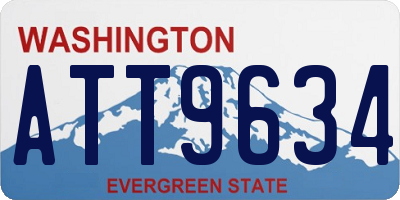 WA license plate ATT9634
