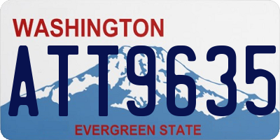 WA license plate ATT9635