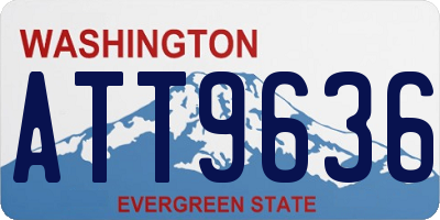 WA license plate ATT9636