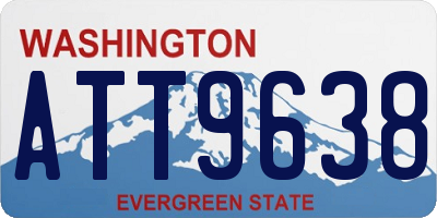 WA license plate ATT9638