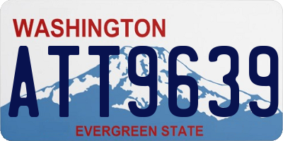 WA license plate ATT9639