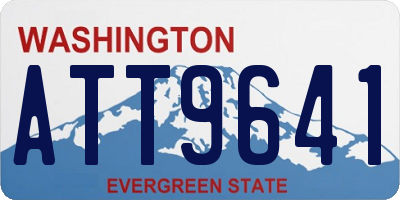 WA license plate ATT9641