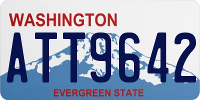 WA license plate ATT9642