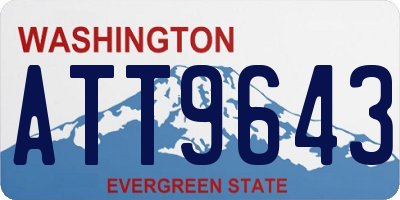 WA license plate ATT9643