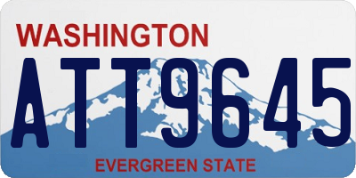 WA license plate ATT9645