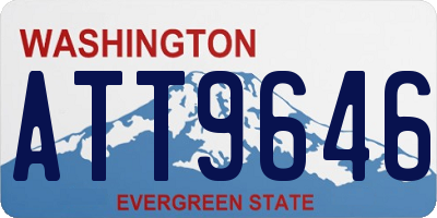 WA license plate ATT9646