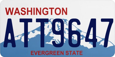 WA license plate ATT9647