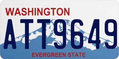 WA license plate ATT9649