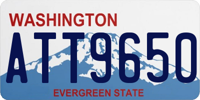 WA license plate ATT9650