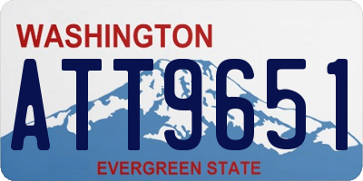 WA license plate ATT9651