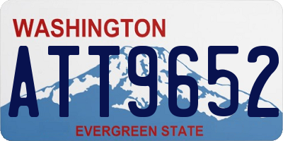 WA license plate ATT9652