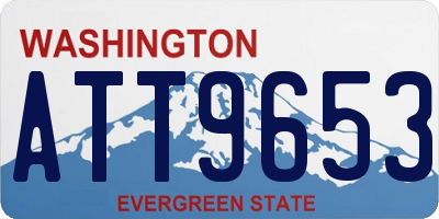 WA license plate ATT9653