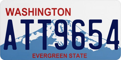 WA license plate ATT9654