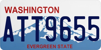 WA license plate ATT9655