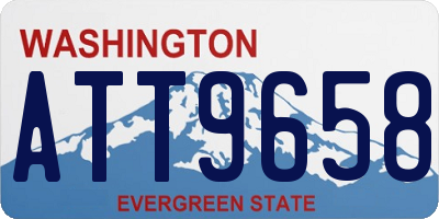 WA license plate ATT9658