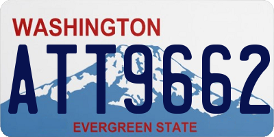 WA license plate ATT9662