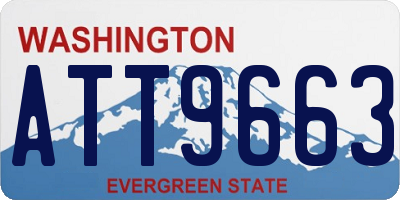 WA license plate ATT9663