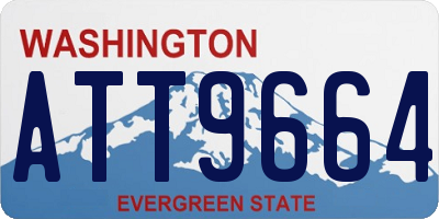 WA license plate ATT9664