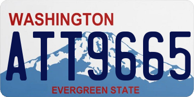 WA license plate ATT9665