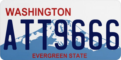 WA license plate ATT9666