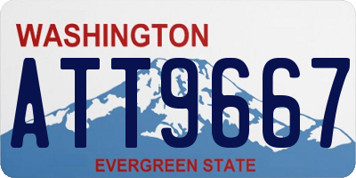 WA license plate ATT9667