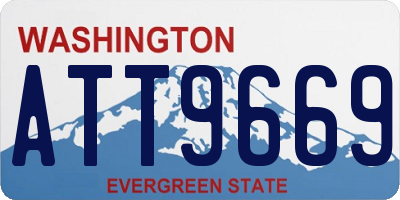 WA license plate ATT9669