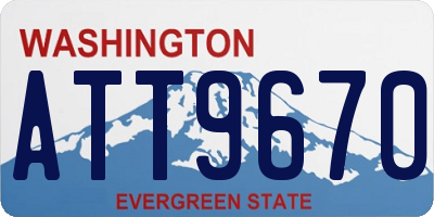 WA license plate ATT9670