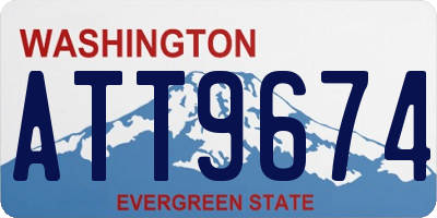 WA license plate ATT9674
