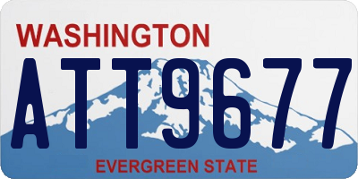 WA license plate ATT9677
