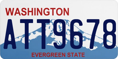 WA license plate ATT9678
