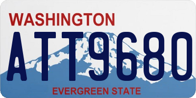 WA license plate ATT9680