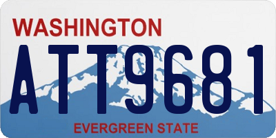 WA license plate ATT9681