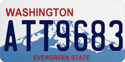 WA license plate ATT9683