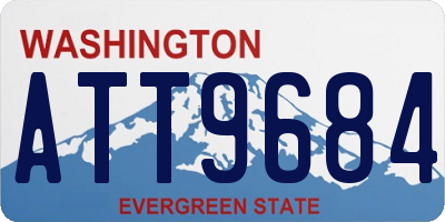 WA license plate ATT9684