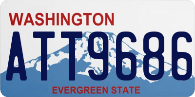 WA license plate ATT9686