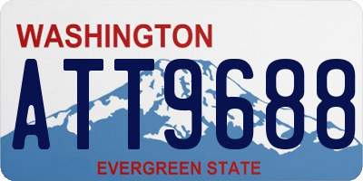 WA license plate ATT9688