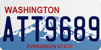 WA license plate ATT9689