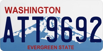 WA license plate ATT9692