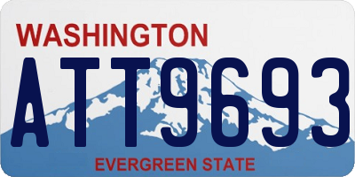 WA license plate ATT9693