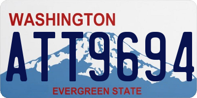 WA license plate ATT9694