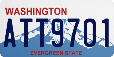 WA license plate ATT9701