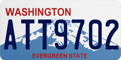WA license plate ATT9702