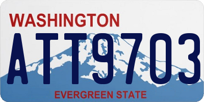 WA license plate ATT9703